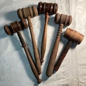 Set of 8 Wooden Gavels/Mallets